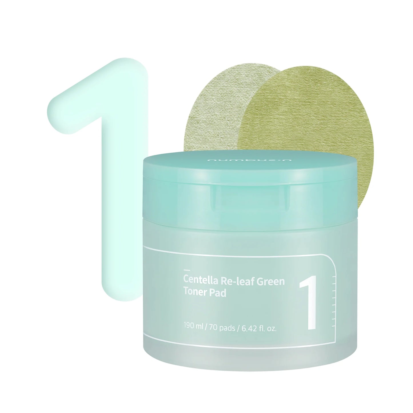 Numbuzin - No.1 Centella Re-Leaf Green Toner Pad