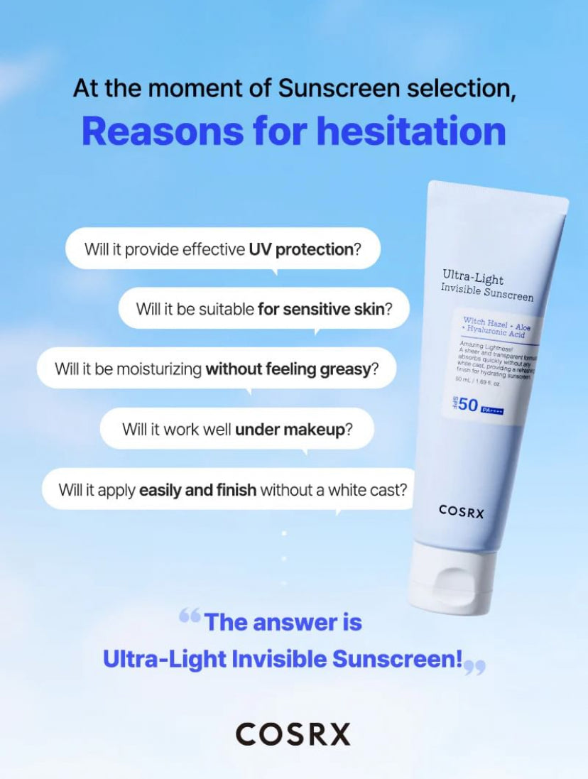 COSRX - Ultra Light Invisible Sunscreen