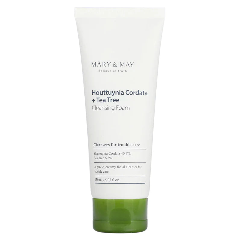 MARY & MAY - Houttuynia Cordata + Tea Tree Cleansing Foam
