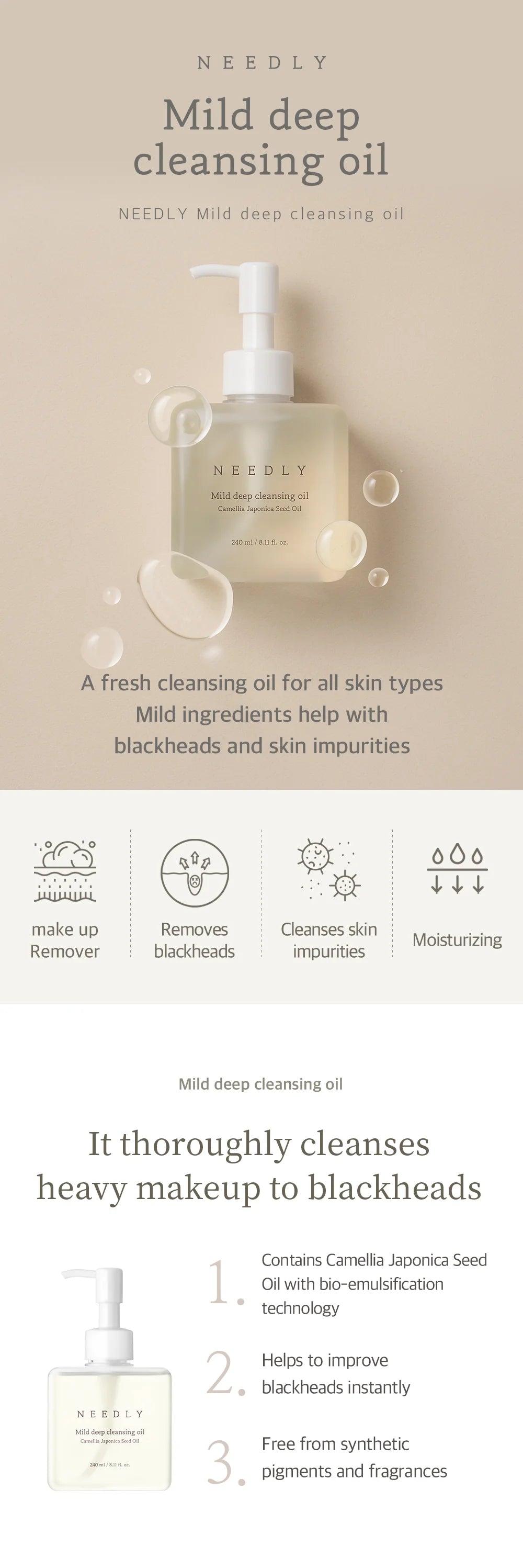 Needly - Mild Deep Cleansing Oil