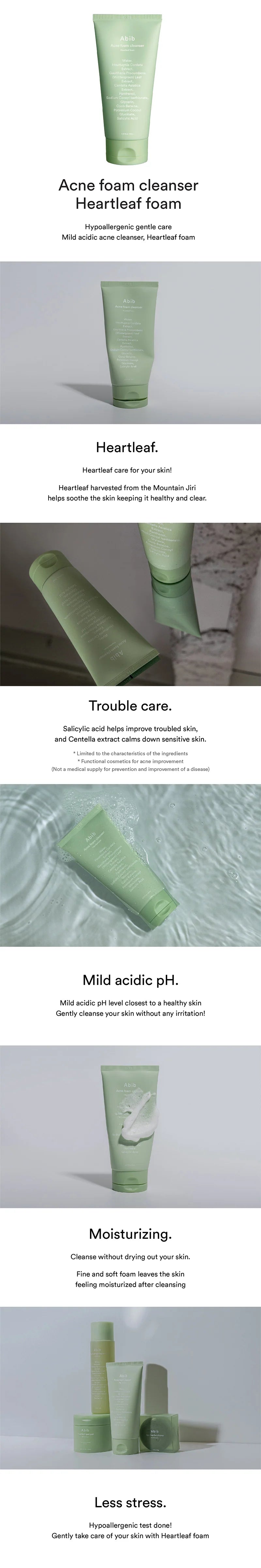Abib Acne Foam Cleanser Heartleaf Foam