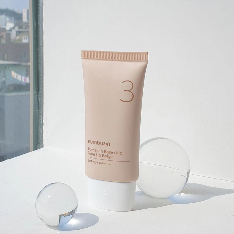 Numbuzin - No.3 Porcelain Base-skip Tone Up Beige SPF50+
