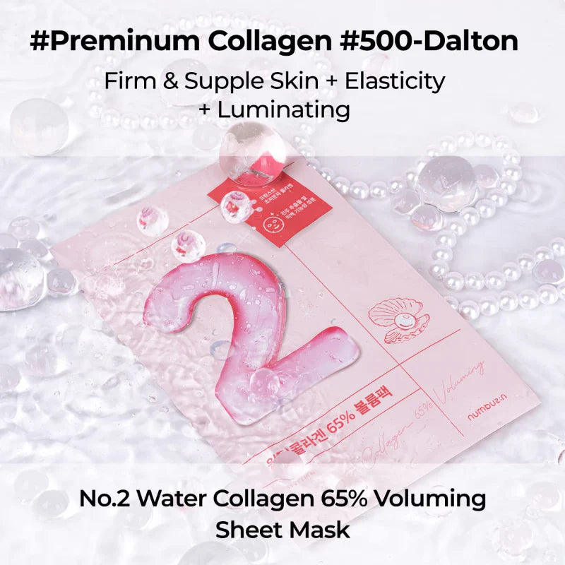 Numbuzin - No.2 Water Collagen 65% Voluming Sheet Mask
