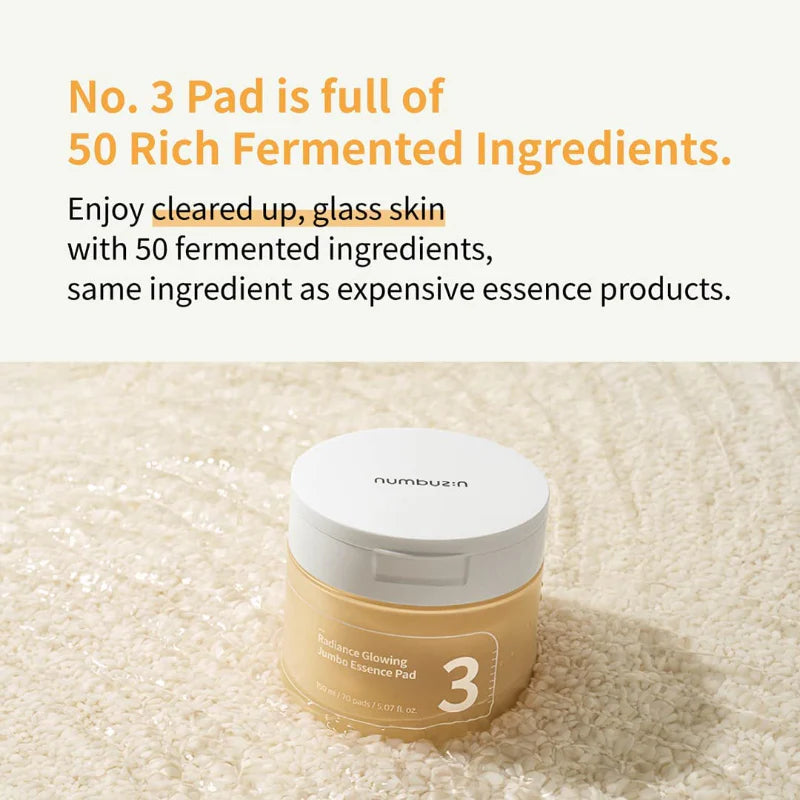 Numbuzin - No.3 Radiance Glowing Jumbo Essence Pad