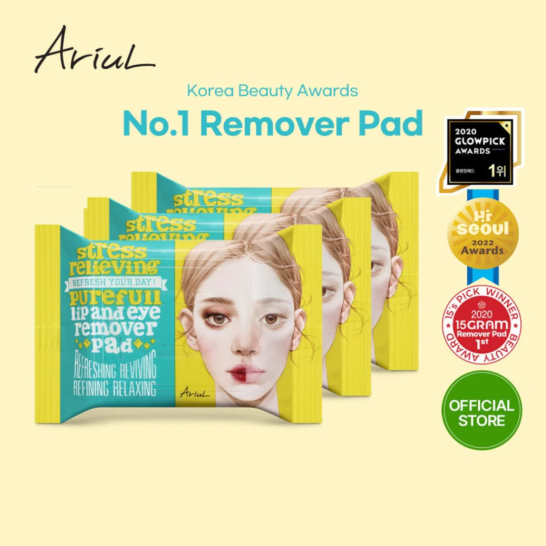 ARIUL - Stress Relieving Purefull Lip & Eye Remover Pad (30pads)