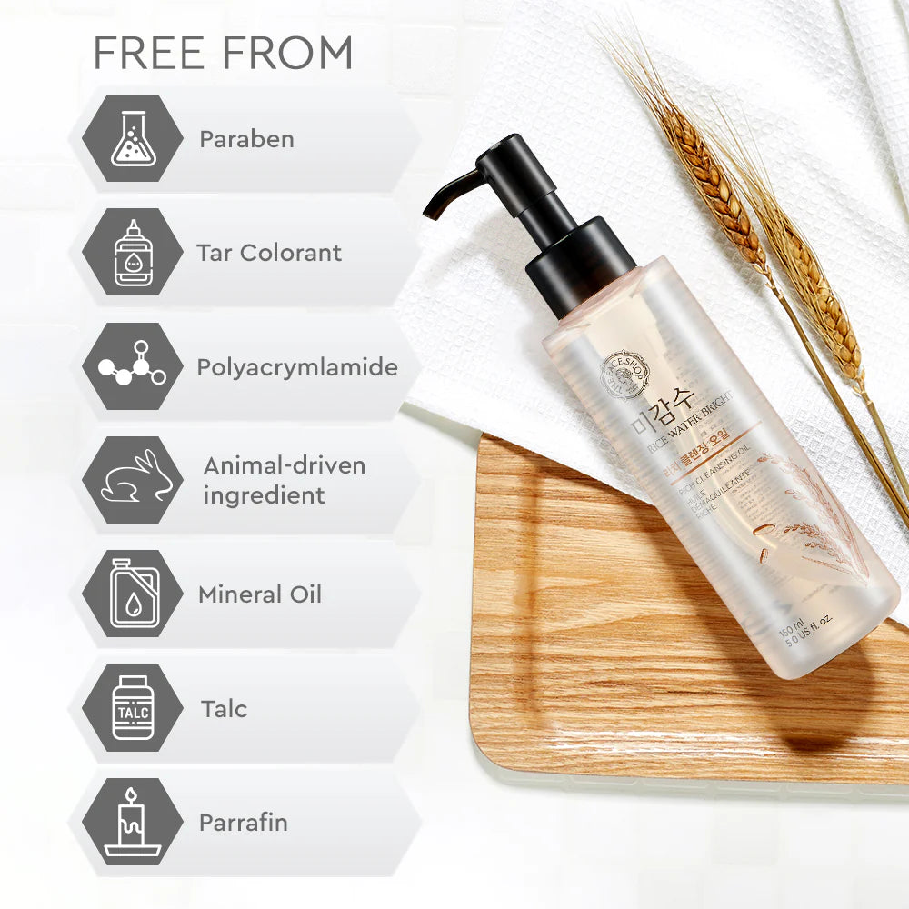 THE FACE SHOP - Rice Water Bright Light Cleansing Oil