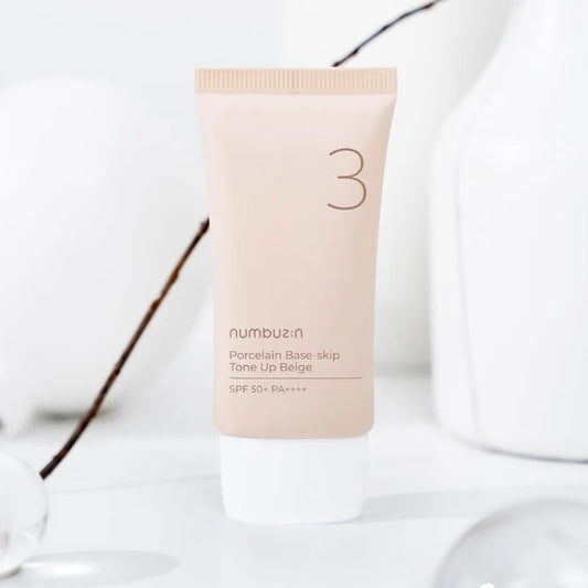 Numbuzin - No.3 Porcelain Base-skip Tone Up Beige SPF50+