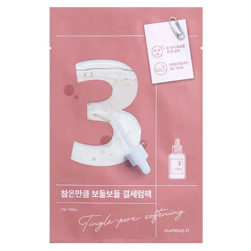 Numbuzin - No.3 Tingle-Pore Softening Sheet Mask