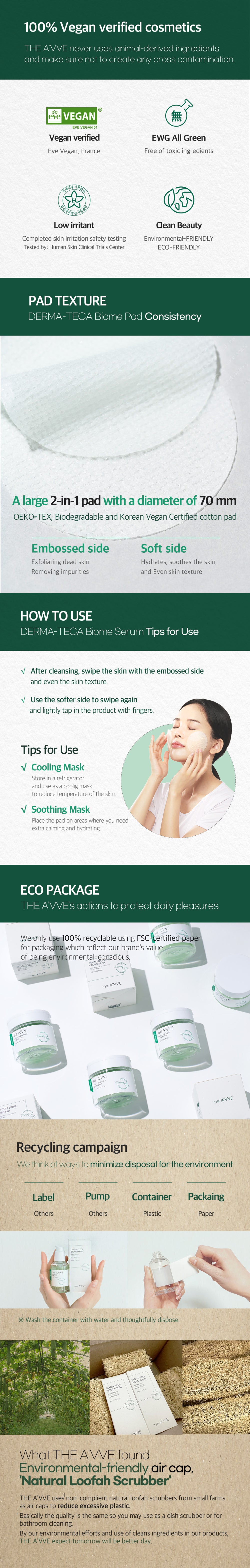 THE A'VVE - Derma-Teca Biom Calming Pad