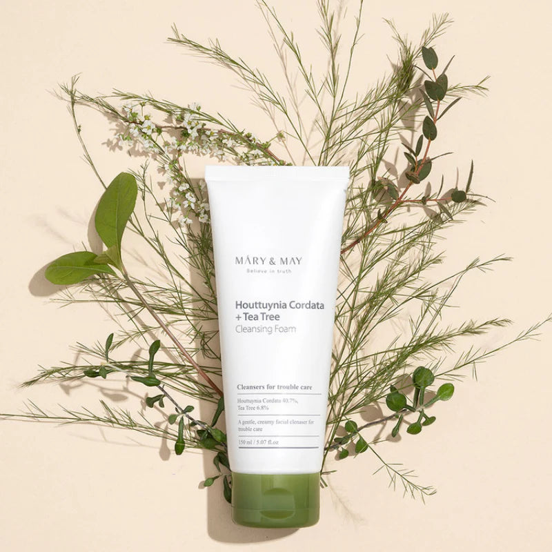 MARY & MAY - Houttuynia Cordata + Tea Tree Cleansing Foam
